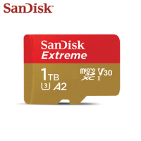 100% Original SanDisk Extreme Memory Card 1TB Microsd V30 Max Read Speed 160MB/s Micro SD Card U3 A2 4K UHS-1 TF Card