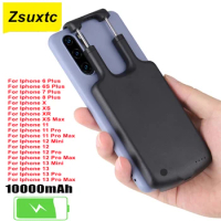 10000Mah Power Case For iphone 13 Mini 12 Pro Max 6 6S 7 8 Plus X XR XS Max 11 Pro Max Battery Charger Case Bag Cover Power Bank