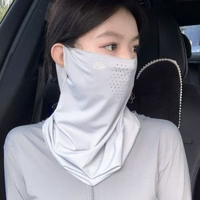 日本北野防曬面紗女夏季護臉遮臉絲巾面罩全臉罩遮陽脖子護頸掛耳