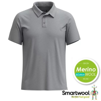 【SmartWool】男 輕量透氣短袖POLO衫.休閒運動上衣/溫度控制(SW002361-545 淺灰色)