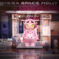 【AOWOBOX】Pop Mart 泡泡瑪特 MEGA SPACE MOLLY 400% 粉紅豹 公仔模型主題壓克力展示盒
