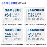 SAMSUNG EVO Plus Micro SD Card 128GB 64GB 512GB 256GB Memory Card SD U1 U3 4K Micro SD Pro Plus Flas