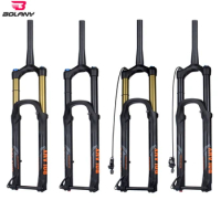 BOLANY 29 27.5 Inch Mountain Bike Fork Boost 15*110mm Rebound Adjustment MTB Air Suspension Fork XC DH AM Downhill Bicyle Fork