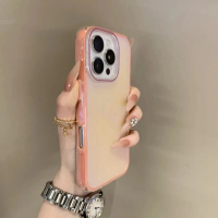 Sarung iPhone, Holografik Kecerunan, Serasi dengan Siri iPhone 11/12/13 / 14 / 15 / 16, Fesyen Wanit