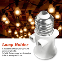 Jowenty Baru ABS E27 EU LED Bulb Adapter Putih E27 Soket mentol lampu EU Plug Connector Aksesori pen