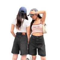 กางเกงยีนส์ขาสั้น3ส่วน (Jorts jeans) สีฟ้ายีนส์