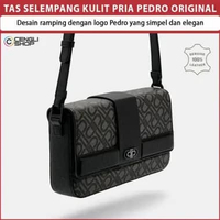 TAS SELEMPANG KULIT PRIA PEDRO ORIGINAL SLING BAG BRANDED DESAIN RAMPING LOGO PEDRO ICON MONOGRAM PM