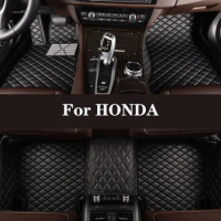 Full Surround Custom Leather Car Floor Mat For HONDA Jade Pilot (6seat) Stream (7seat) Auto Parts