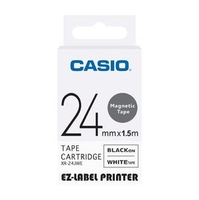 CASIO 標籤機專用 磁性色帶 24mm 白底黑字 /個 XR-24JWE