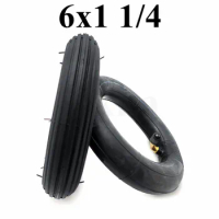 6X1 1/4 Tires 6 Inch Inner Tube Outer Tyre for Inflation Wheel Wheelchair Pneumatic Gas Mini Electric Scooter 6*1.25