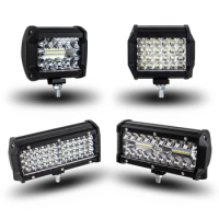 4/ 7 Inch 120W Combo off road Led Light Bars Spot Flood Beam for Work Driving Offroad Boat Car Tractor Truck 4x4 SUV ATV 12V 24V
