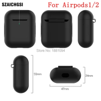 wholesale 500pcs/lot Case Protective Silicone Cover Skin for Apple Airpods 1/2 Bluetooth Earphone Case Accessories