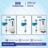 Fiorentino Pelampung Kloset Duduk Plampung Tabung Dual Flush WC F7070 Set Tombol Kecil