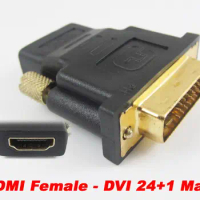 1pc HDMI Female to DVI-D Male 24+1 Pin DVI F/M Gold Plated Converter Adapter
