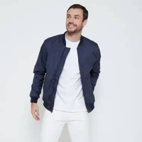 M231 Jaket Pria Taslan Bomber Panjang 1758 Dewasa-XL Navy