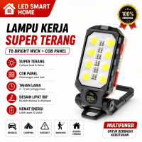 Senter Kerja Magnetik Super Terang – Lampu Emergency Rumah COB LED Super Terang Cas USB