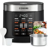 Rice Cooker Maker 18 Functions, Multi Cooker, Warmer, Slow Cooker, Sauté, Timer, Japanese Style Fuzzy Logic Technology, 1000W
