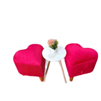 sofa stool cantik murah bulat & love Set Kursi      (2 kursi + 1 meja)