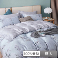 貝兒居家寢飾生活館 100%天絲七件式兩用被床罩組 雙人 花之夢