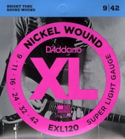 美國製原廠公司貨 Daddario EXL120 (.009-.042)防潮包裝電吉他弦【唐尼樂器】