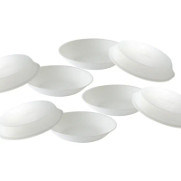 【CorelleBrands 康寧餐具】純白8吋餐盤 八件組(深盤x4+微波蓋x4)