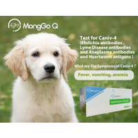 MongGo Q 10-Packed Vet Rapid Test Anaplasma Heartworm Erlichia Lyme Canies Test Kit Dog Disease Prevention, CHWYMEHR
