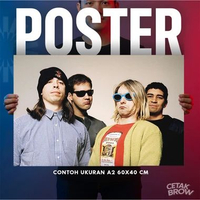 Poster Nirvana Smiley Face Yellow Logo Hiasan Dinding Kamar Mewah Dekorasi Dinding Seni Tebal Art Ga