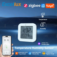 รุ่น LOD TGHN 555 เซ็นเซอร์อุณหภูมิและความชื้นแบบ Zigbee ขนาดเล็กพร้อมหน้าจอ LCD สำหรับบ้านอัจฉริยะ 
