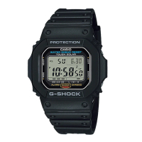 【CASIO 卡西歐】G-SHOCK 電子錶 新版經典太陽能錶 樹脂錶帶 LED 防水200米 G-5600UE(G-5600UE-1D)