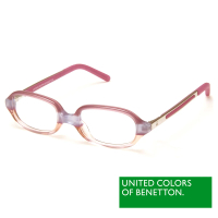 BENETTON 班尼頓 專業兒童眼鏡 透色方框造型系列(紅/黃 BB013-01/02)