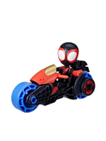 มาร์เวล Spidey and His Amazing Friends Miles Morales Spider-Man Figure with Motorcycle