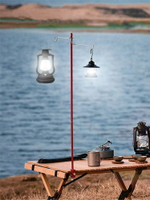 戶外燈架野營露營便攜式照明燈支架折疊夾桌子桌面置物擺地攤燈桿