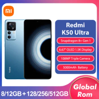 Global ROM Xiaomi Redmi K50 Ultra Snapdragon 8+ Gen 1 NFC Smartphone 120W Fast Charger 5000mAh 108MP OIS Camera Extreme Edition