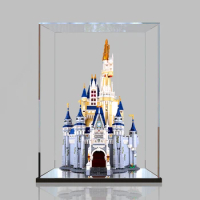 Mirror Acrylic Display Box Clear Assemble Countertop Storage Case Stand Protect Showcase for Figures Collectibles for Lego Model