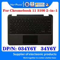 NEW C Case With Keyboard Touchpad For Dell Chromebook 11 3100 2-in-1 Laptops Upper Case Palmrest Cover Assembly 034Y6Y 34Y6Y