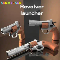 Revolver Airsoft Gun Pistol Shell Ejecting Throwing Soft Bullet Gun Toy for Boys Weapon Shooting Game Outdoor CS