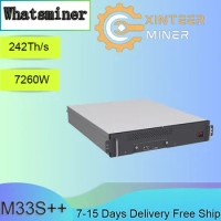 New Whatsminer M33S++ 234T 236T 238T 242T BTC Mining HK Free Shipping Better Than Antminer S19 E9 Pro L7