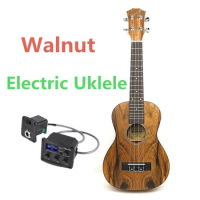Acoustic Electric Concert Ukulele 23 Inch Mini Hawaiian Guitar 4 Strings Walnut Ukelele Guitarra Uke Musical Instrument