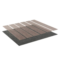 【WANBAO】地板貼專用底料 2坪共8片 台灣製(免除膠 不傷地板)