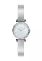 Fossil Fossil Women's Tillie Mini Analog Watch ( BQ3893 ) - Quartz, Silver Case, Round Dial, 10 MM Silver Stainless Steel Band