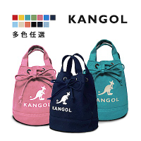 KANGOL 韓版玩色系列-帆布斜背水桶包-多色任選 AKG1214