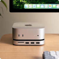 Satechi Mac Mini M4 Studio & Hub 擴充埠 - 銀色 (ST-GNMMES)