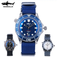 Heimdallr Titanium 007 Sea Ghost NTTD Men's Diver Watch 20ATM NH35A Automatic Movement C3 Luminous Black Dial Nylon belt Watch