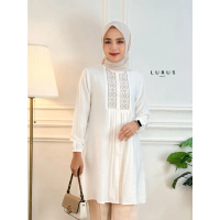 ◤Best Seller◢ Lurus Tunik Diva Tunik Bordir Wanita Terbaru Tunik Linen Crinkle Premium