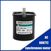 80KTYZ Permanent magnet synchronous motor speed reducer Micro Engine AC 220V 60W controllable positive and negative inversion