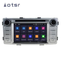AOTSR 2 Din Car Radio Coche Android 10 For Toyota Hilux 2012 - 2017 Central Multimedia Player GPS Navigation 2Din DSP Autoradio