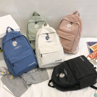 [COD] (พร้อมส่ง) H10110 กระเป๋าเป้สะพายหลัง กระเป๋านักเรียน จุของได้เยอะ ลายดอกเดซี่ สไตล์เกาหลี สํา