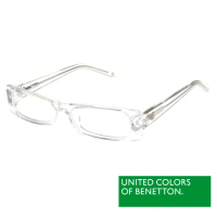 【BENETTON 班尼頓】專業兒童眼鏡 透色方框混搭設計系列(白/粉紅/紅紫/紫粉 BB031-01/02/03/04)