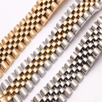 accessories steel strap male 20mm sports for Rolex luxury series five beads full solid women watch band