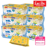 日本LEC 迪士尼純水99%濕紙巾箱購玩具總動員80抽X18包入